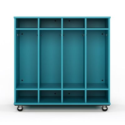 Tot Mate Open Mobile Storage Locker, Fully Assembled Classroom Bookshelf, 36 in. W x 23 in. D x 48 in. H, (Ocean) Image 2