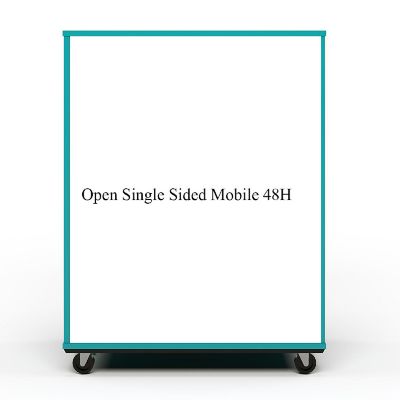 Tot Mate Open Single Sided Mobile Storage Locker, Fully Assembled Classroom Bookshelf, Write-on/Wipe-off Back, 36 in. W x 23 in. D x 48 in. H, (Ocean) Image 3