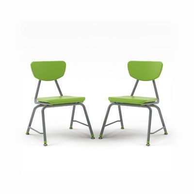 Tot Mate Versa Kids Chairs, Set of 2, Stackable, Childrens Chair Kindergarten to Third Grade Classroom Seating for School (14" Seat Height, Green) Image 1