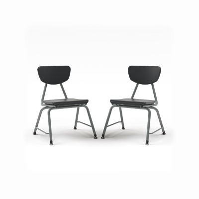 Tot Mate Versa Kids Chairs, Set of 2, Stackable, Young Child Size Chair Preschool to Kindergarten Classroom Seating for School (12" Seat Height, Gray) Image 1