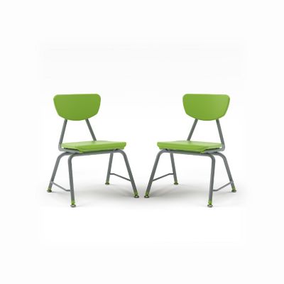 Tot Mate Versa Kids Chairs, Set of 2, Stackable, Young Child Size Chair Preschool to Kindergarten Classroom Seating for School (12" Seat Height, Green) Image 1