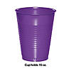 Touch Of Color Amethyst Purple 16 Oz Plastic Cups - 60 Pc. Image 1