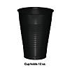 Touch Of Color Black 12 Oz Plastic Cups - 60 Pc. Image 1