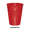 Touch Of Color Classic Red 16 Oz Plastic Cups - 60 Pc. Image 1