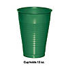 Touch Of Color Emerald Green 12 Oz Plastic Cups 60 Count Image 1