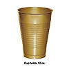 Touch Of Color Glittering Gold 12 Oz Plastic Cups - 60 Pc. Image 1