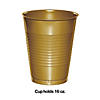 Touch Of Color Glittering Gold 16 Oz Plastic Cups - 60 Pc. Image 1