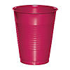 Touch Of Color Hot Magenta 16 Oz Pink Plastic Cups - 60 Pc. Image 1
