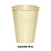 Touch Of Color Ivory 16 Oz Plastic Cups - 60 Pc. Image 1
