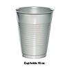 Touch Of Color Shimmering Silver 16 Oz Plastic Cups - 60 Pc. Image 1