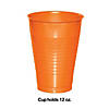 Touch Of Color Sunkissed Orange 12 Oz Plastic Cups 60 Count Image 1