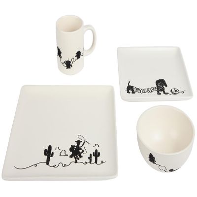 Toy Story 4-Piece Ceramic Dinnerware Set With Scribble Characters Image 1