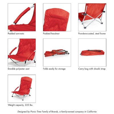 Tranquility Beach Chair with Carry Bag - Black Image 2