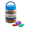 Translucent Grab &amp; Sort Rainbow Stone Counters with Storage Jar - 36 Pc. Image 1