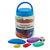 Translucent Grab &amp; Sort Rainbow Stone Counters with Storage Jar - 36 Pc. Image 1