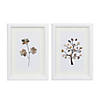 Tree And Floral Wall Art (Set Of 2) 10.25"L X 14.25"H Mdf/Glass Image 1
