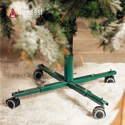 Tree Nest Movable and Adjustable Tree Base for Artificial Trees, Green Image 1