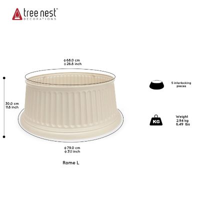 Tree Nest Rome Extra-Large Christmas Tree Stand, White Image 1