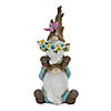 Tree Trunk Gnome Stack (Set Of 2) 10"H Resin Image 1