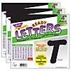 TREND Black 4-Inch Italic Uppercase/Lowercase Combo Pack (EN/SP) Ready Letters, 193 Per Pack, 3 Packs Image 1