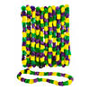 Tri-Color Mardi Gras Plastic Leis - 12 Pc. Image 1
