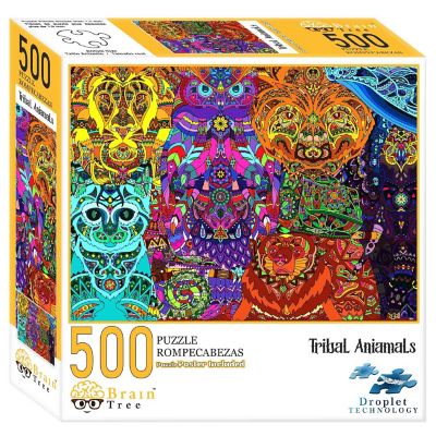 Tribal Animals Jigsaw Unique Puzzles - Premium Quality - 500 Pieces Image 1