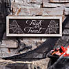 Trick-or-Treat Spider Web Halloween Decoration Sign Image 1