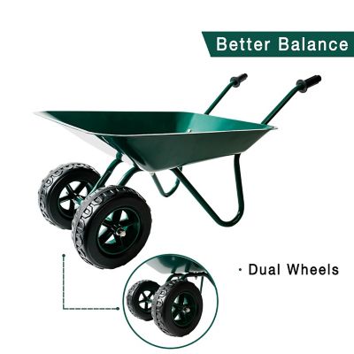 Trimate Metal Wheelbarrow - Hunter Green - Age 3+ Image 2