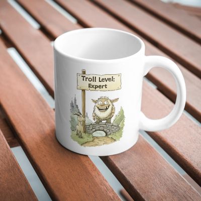 Troll Level_ Expert Mug by Dancing Littles Jungle Image 2