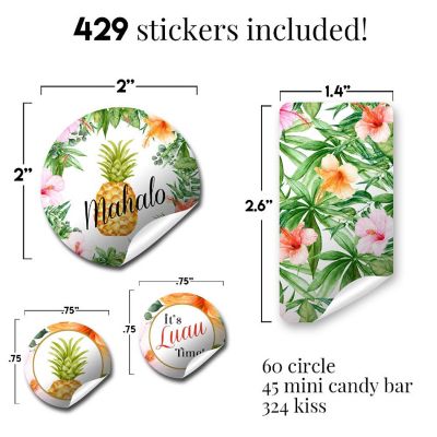 Tropical Pineapple Sticker Bundle 429pc. by AmandaCreation Image 2