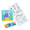 Tropical Sea Life Activity Books with Crayons - 12 Pc. Image 1