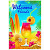 Tropical Welcome Friends Outdoor House Flag 28" x 40" Image 1