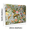 Tropical Zoo Peel & Stick Wallpaper - Gray Image 1
