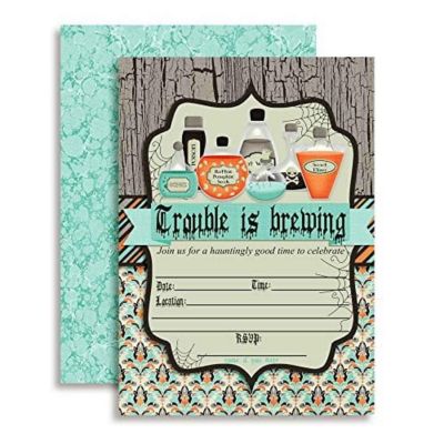 Trouble is Brewing Invitations 40pc. by AmandaCreation Image 1