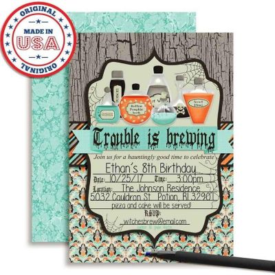 Trouble is Brewing Invitations 40pc. by AmandaCreation Image 1
