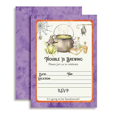 Trouble is Brewing Invitations 40pc. by AmandaCreation Image 1