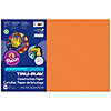Tru-Ray Construction Paper, Electric Orange, 12" x 18", 50 Sheets Per Pack, 3 Packs Image 1