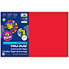 Tru-Ray Construction Paper, Festive Red, 12" Proper 18", 50 Sheets Per Pack, 5 Packs Image 1