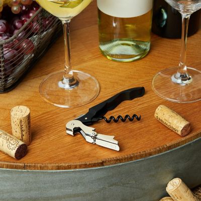 Truetap&amp;#8482;: Double-Hinged Waiter's Corkscrew in Black Image 1