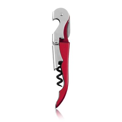 Truetap&#8482;: Double-Hinged Waiter's Corkscrew in Metallic Red Image 1