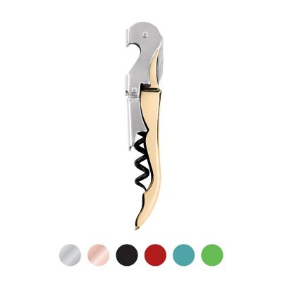 Truetap&amp;#8482; Gold Double Hinged Waiter's Corkscrew Image 1