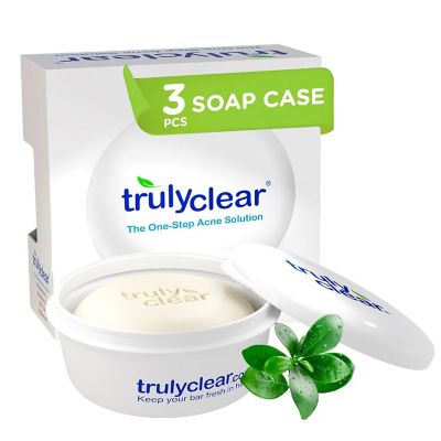 Truly Clear Keep Dry Soap Case &amp;#8211; 3pc Holder, Draining Tray, Leakproof &amp; Portable Image 1