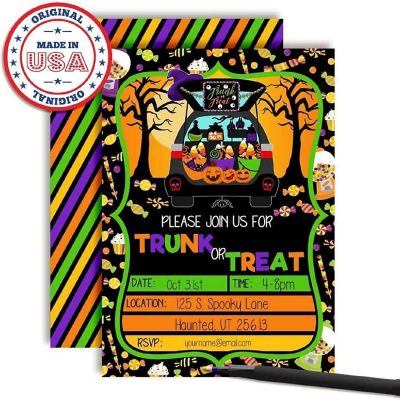 Trunk or Treat Invitations 40pc. by AmandaCreation Image 1