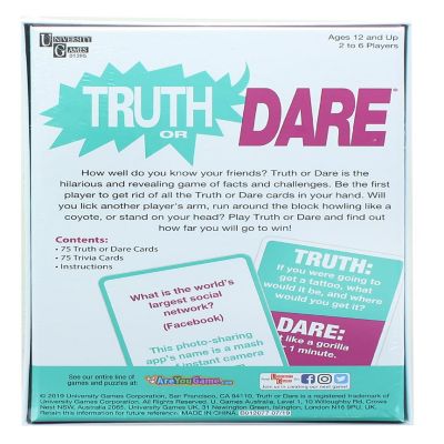 Truth or Dare Adult Party Game  For 2-6 Players Game Image 1