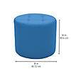 Tufted Round Ottoman 16" Height - French Blue Image 4