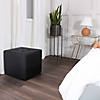 Tufted Square Ottoman 16" Height - Black Image 3