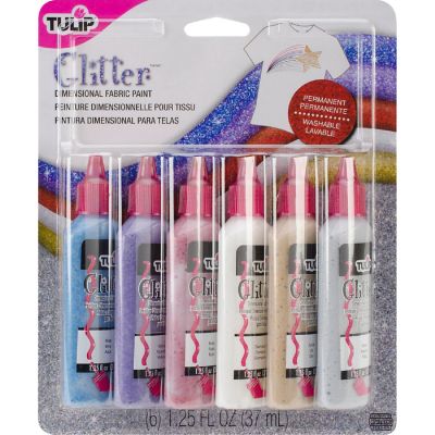 Tulip Dimensional Fabric Paints 1.25oz 6/Pkg-Glitter Image 1
