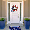 Tulip Floral Patriotic Wreath with Bow - 24" - Red  White and Blue Image 1