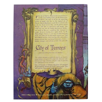 Tunnels & Trolls Solo Adventure 9: City of Terrors (Original), Fantasy Role Playing Game Module Image 1