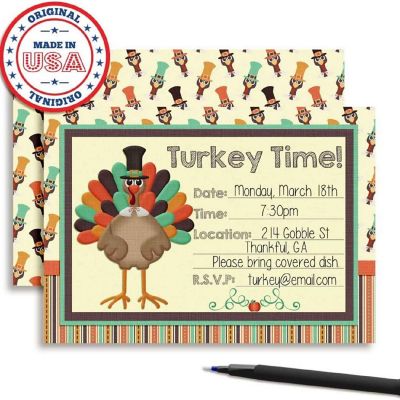 Turkey Time Invitations 40pc. by AmandaCreation Image 1
